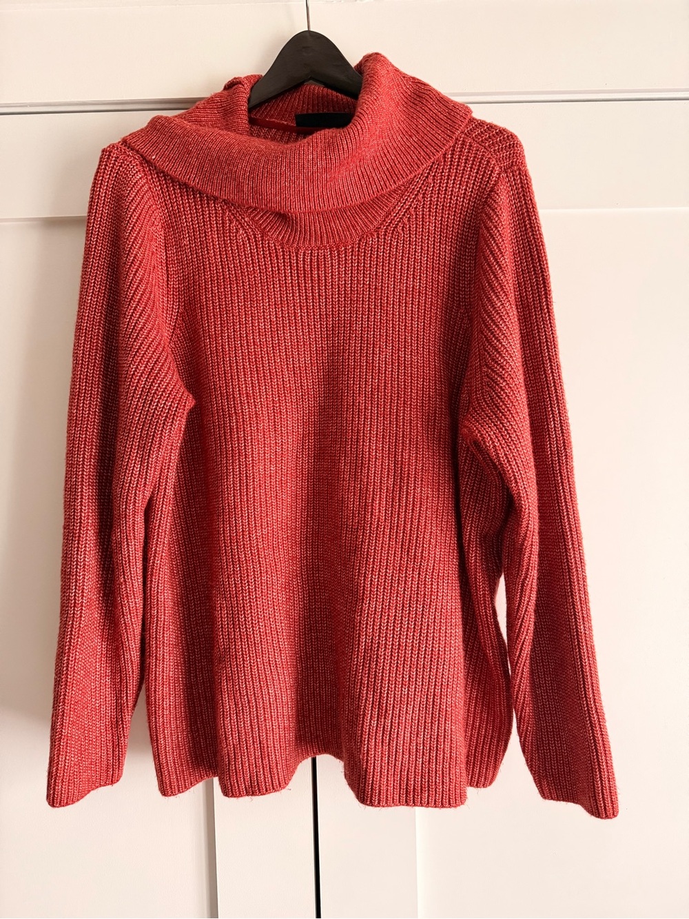 Lane Bryant Ribbed Cowl Neck Sweater - Rust - Picture 4 of 5